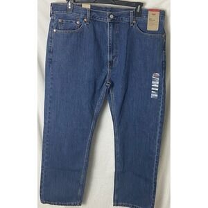 Levi's 505 Mens Jeans 42x30 Blue Denim‎ NWT Straight Leg Sits at Waist